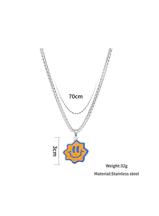 Funny emoji necklace 