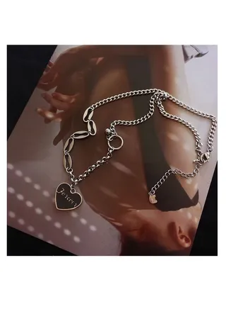 Titanium steel love letter necklace 