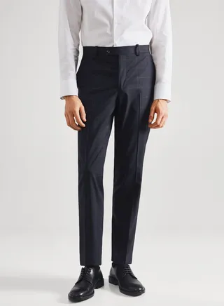 Checked Slim Fit Trousers