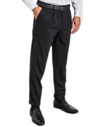 Slim Tapered - Jim Flex Ankle Trouser For Men | Men'S Flex Flat Front Straight Fit Pant | Mens Trousers Office Business Work Formal Casual Smart Big Pocket Pants 