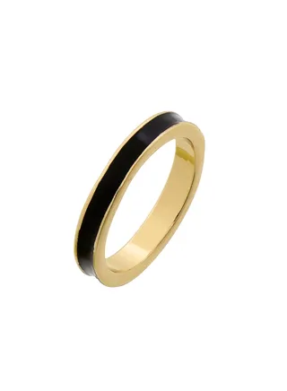 Tribal Enamel Ring Black 