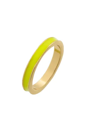 Tribal Enamel Ring Lemon Candy 
