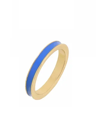 Tribal Enamel Ring Turquoise 
