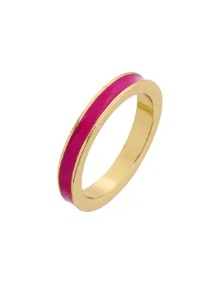 Tribal Enamel Ring Shocking Pink 