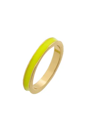 Tribal Enamel Ring Lemon Candy 