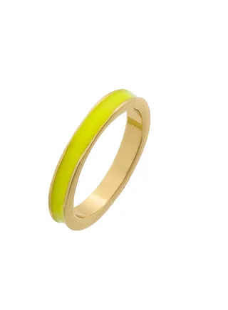 Tribal Enamel Ring Lemon Candy 