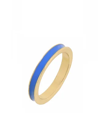 Tribal Enamel Ring Turquoise 