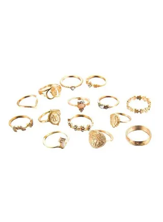 14-Piece Zinc Alloy Ring Set 