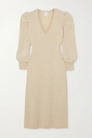 Madeleine Thompson - Raine Wool And Cashmere-blend Midi Dress - Cream