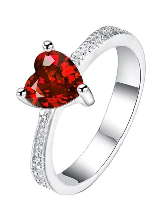 Silver Plated Zircon Ring 