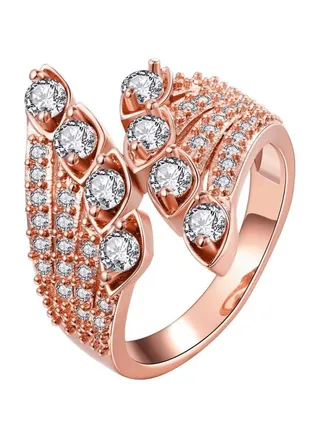 Zircone Studded 18k Gold Plated Ring 