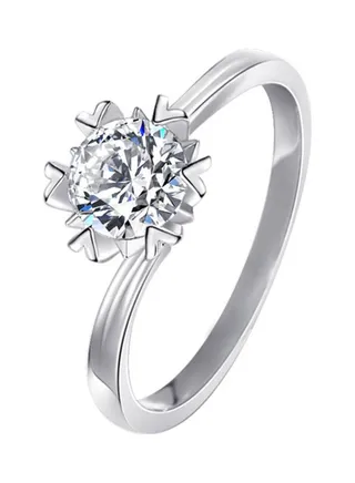 Crystal Zircon Diamond Ring 