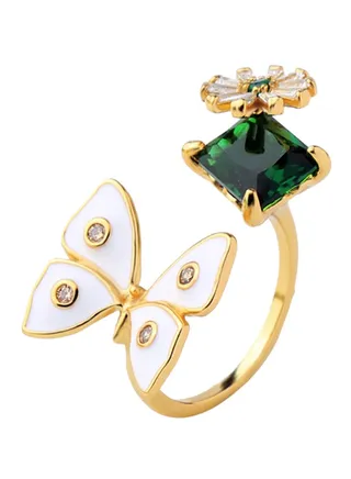 Unique Accent Gold Plated Ring 