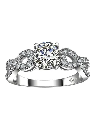 Alloy Zircon Studded Ring 