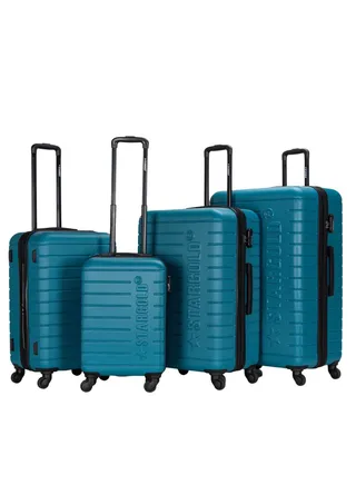 Hardside Spinner 4 Piece Luggage Trolley Set With Number Lock 
