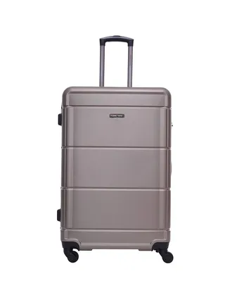 Lightweight ABS Hard Side Spinner  Luggage Checked In Trolley Bag With Lock 24 Inch Dusty Grey 
