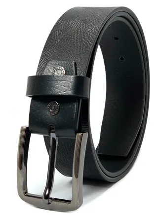 Classic Milano Genuine Leather Belts for men Print Texas Osaka 40MM Belt men PTX-408 (Black) by Milano Leather 