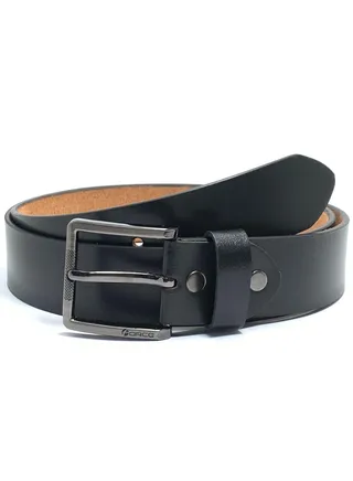 Force Genuine Leather Belt Men Timber Belts for men 83782-1 (Black) by Milano Leather 