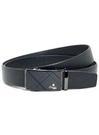 Classic Milano Men’s Leather Belt for men Fashion Belt Ratchet Dress Belts for men with Automatic Click Buckle for Mens Belt Enclosed in an Elegant Gift Box ALTHQ-3705-2 (Black) by Milano Leather 