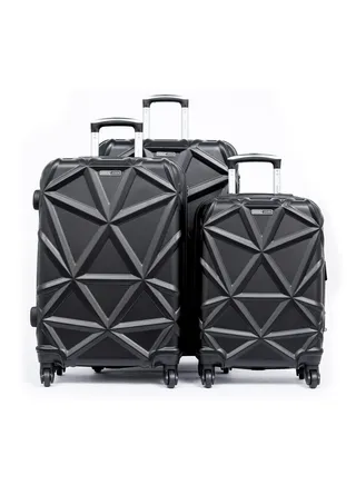 Matrix Light Weight Hard side 3 Piece Luggage Trolley Set with Spinner Wheels 