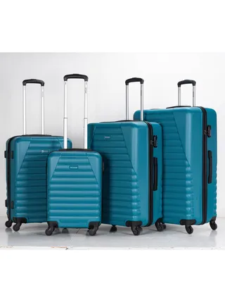 Set of 4 ABS Trolley Luggage With Number Lock 20,24,28,32 Inches 
