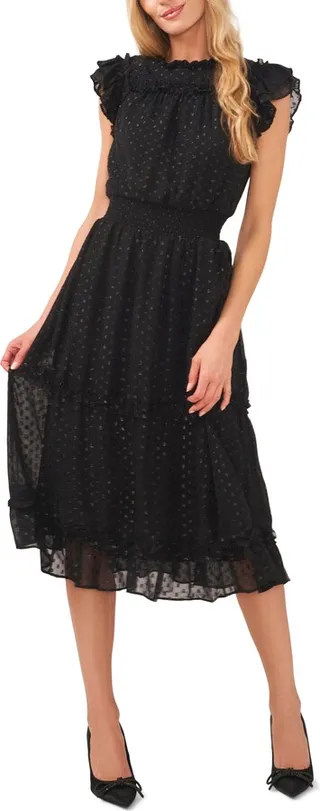 Smocked Waist Midi Dress