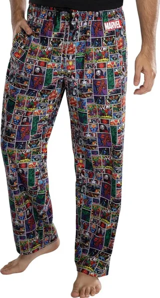 Marvel Comics Mens' Vintage Avengers Comic Book Page Pajama Pants (XXXX-Large) Multicoloured