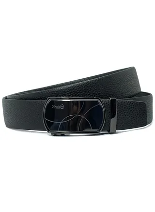 Classic Milano Men’s Leather Belt for men Fashion Belt Ratchet Dress Belts for men with Automatic Click Buckle for Mens Belt Enclosed in an Elegant Gift Box ALTHQ-3705-8 (Black) by Milano Leather 
