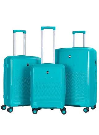 Trolley Luggage 3 Pieces Set PP Hard Side Bag 360 Degree Spinner Wheels Trolley Luggage Set with TSA Lock 