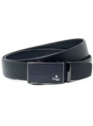 Classic Milano Men’s Leather Belt for men Fashion Belt Ratchet Dress Belts for men with Automatic Click Buckle for Mens Belt Enclosed in an Elegant Gift Box ALTHQ-3705-9 (Black) by Milano Leather 