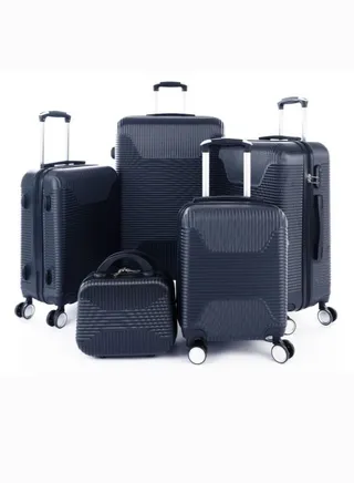 Luggage set 5 pieces travel Bags with a distinctive design from limra black 