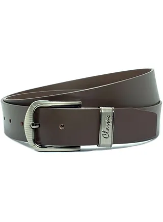 Classic Milano Genuine Leather Belt Men Semi Casual Belt for men Men's belt DDL Smooth 40MM (Brown) by Milano Leather 