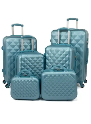 Luggage set 6 pieces travel Bags with a distinctive design from limra ice blue 