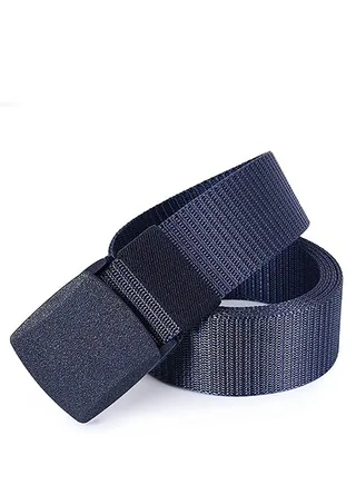 Nylon Stretchable Blue Belt For Men Blue 