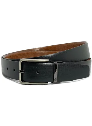 Classic Milano Genuine Leather Men’s Spanish Reversible Belt Men, Leather Belt Fashion Belt Ratchet Dress Belt with Reversible Pin Buckle for Men 