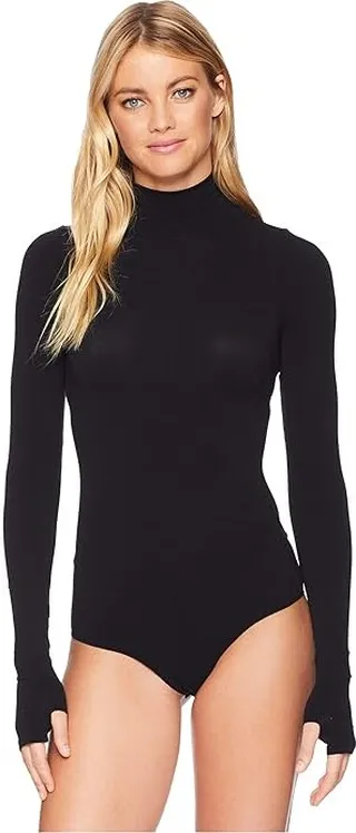 Commando Ballet Body Turtleneck Bodysuit KT032 (Black) Women's Jumpsuit & Rompers One Piece