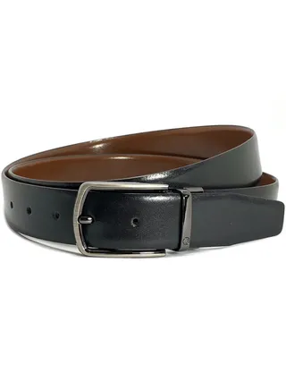 Classic Milano Genuine Leather Men’s Spanish Reversible Belt Men, Leather Belt Fashion Belt Ratchet Dress Belt with Reversible Pin Buckle for Men 
