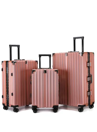 PC Hard Side Zipperless Luggage Set of 3 PCS TSA Lockable Travel Suitcase 