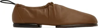 Dries Van Noten Tan Drawstring Slippers