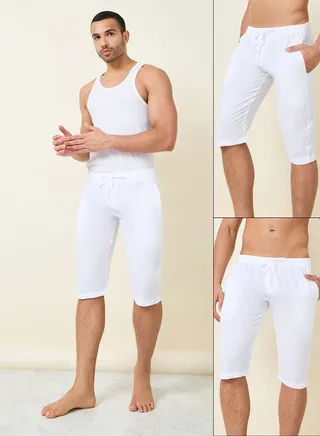Casual Night Pack of 2 - Long Boxer Shorts with Side Pocket 