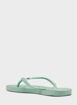 Slim Crystal Flip Flops
