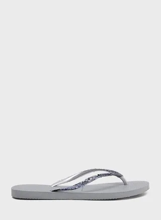 Glitter Strap Flip Flops