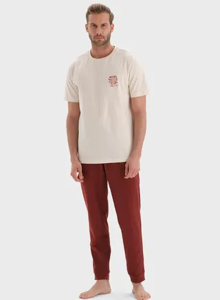 Nightwear T-Shirt & Trouser Set 
