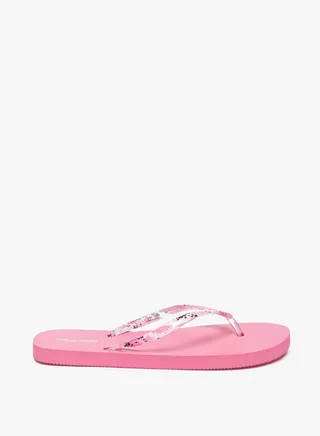 Womens Printed Flip Flops