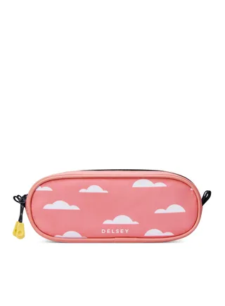 Delsey BTS 2023 Top Zip Opening Pencil Case 2 Compartment Pink Printing 00338917319 