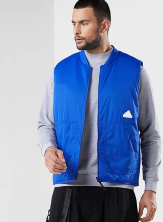 Logo Puffer Vest Jacket 