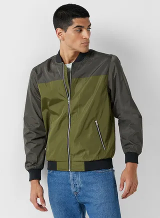 Colourblock Bomber Jacket