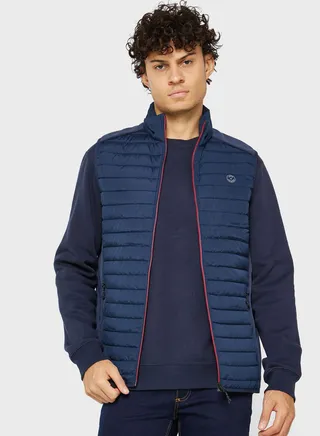 Zip Through Quilted Gilet 