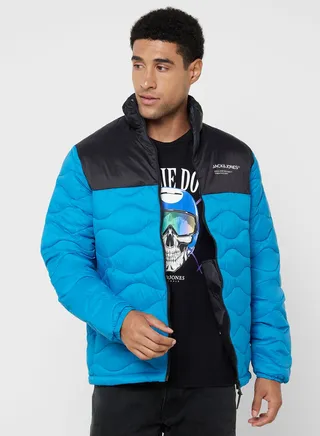 Colour Blcok Puffer Jacket 