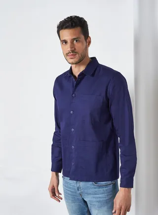 Basic Shacket Navy 